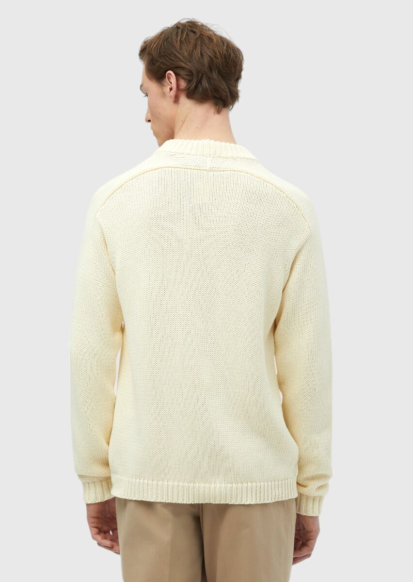 Ecru Knitwear Sweatshirt - 6