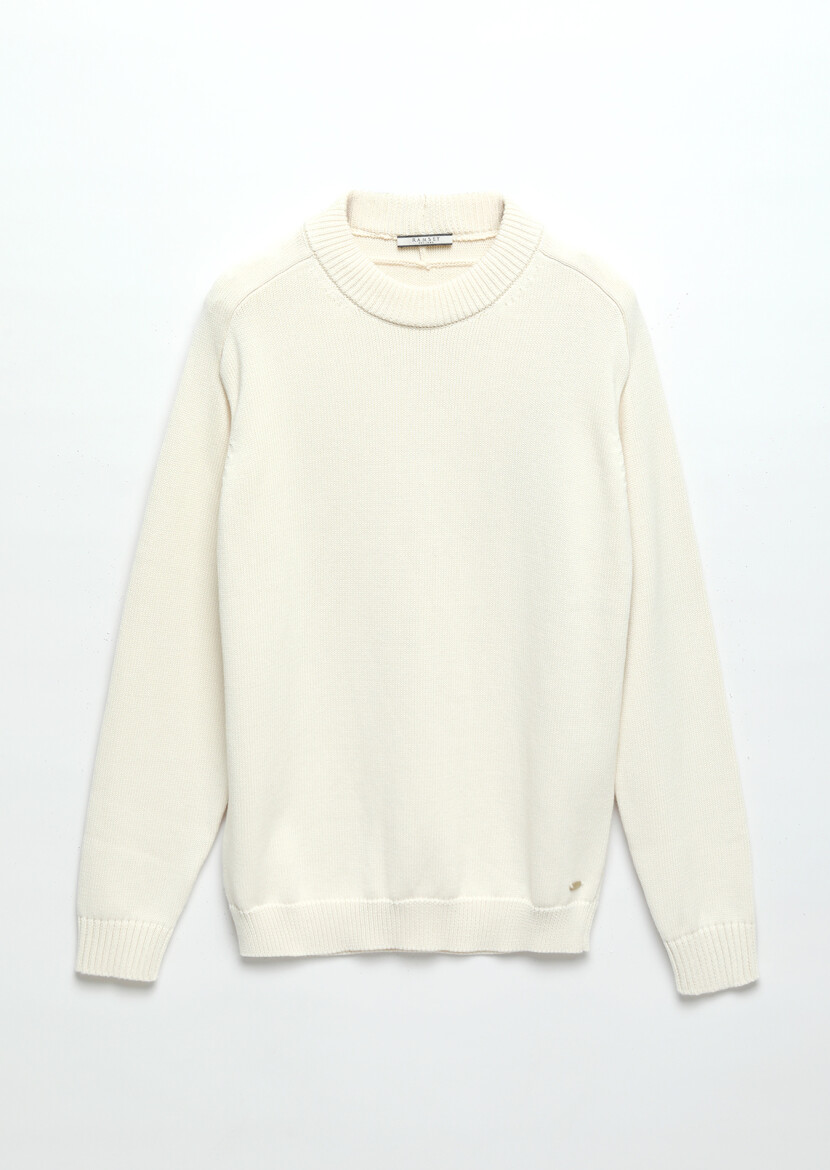 Ecru Knitwear Sweatshirt - 7