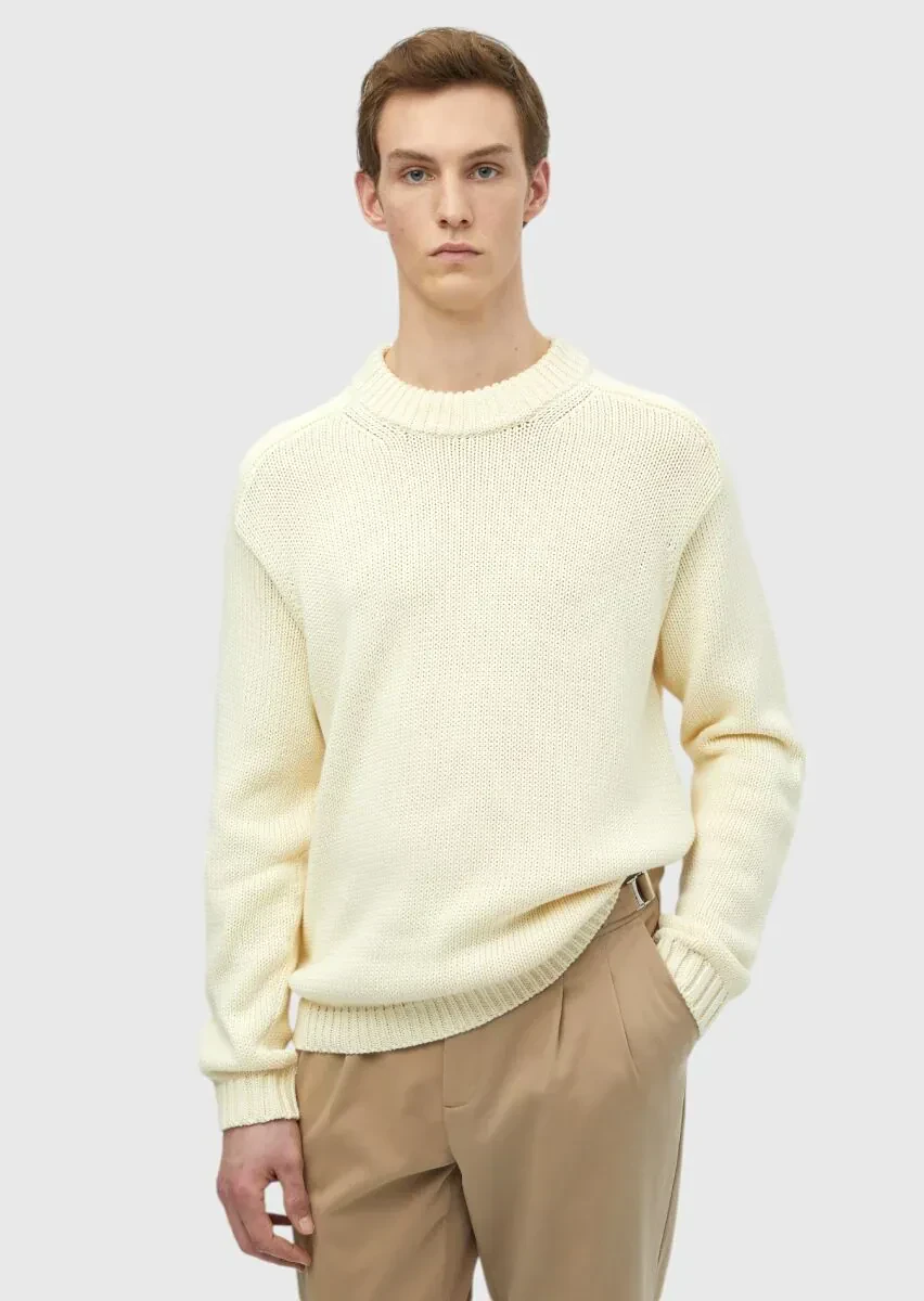 Ecru Knitwear Sweatshirt - 3