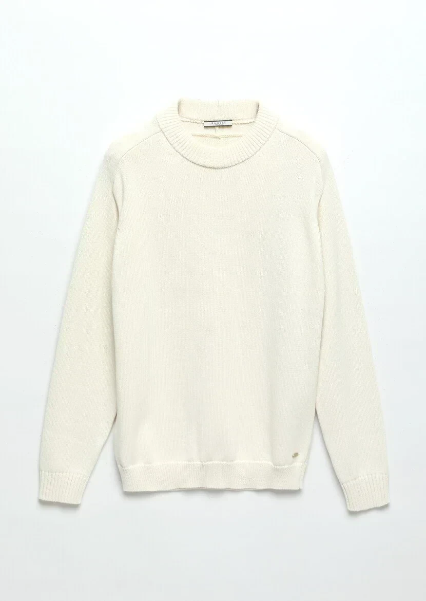 Ecru Knitwear Sweatshirt - 7