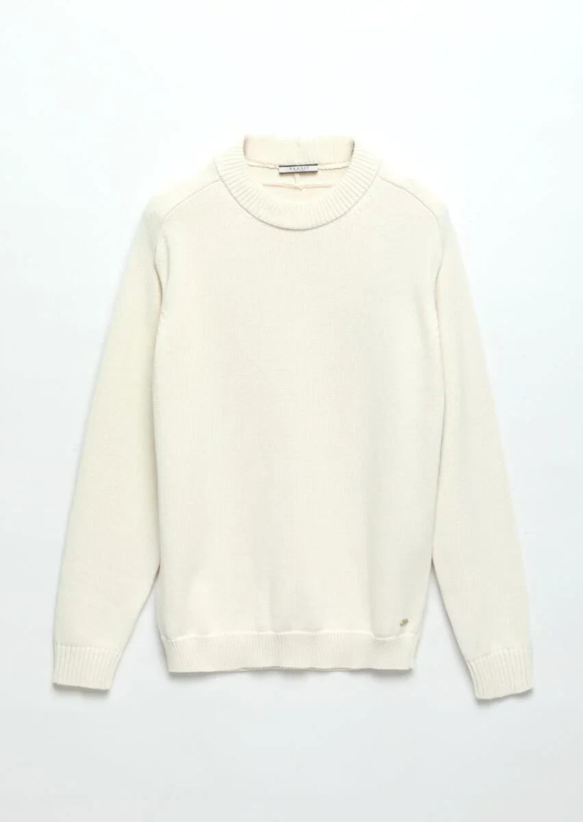 Ecru Knitwear Sweatshirt - 7