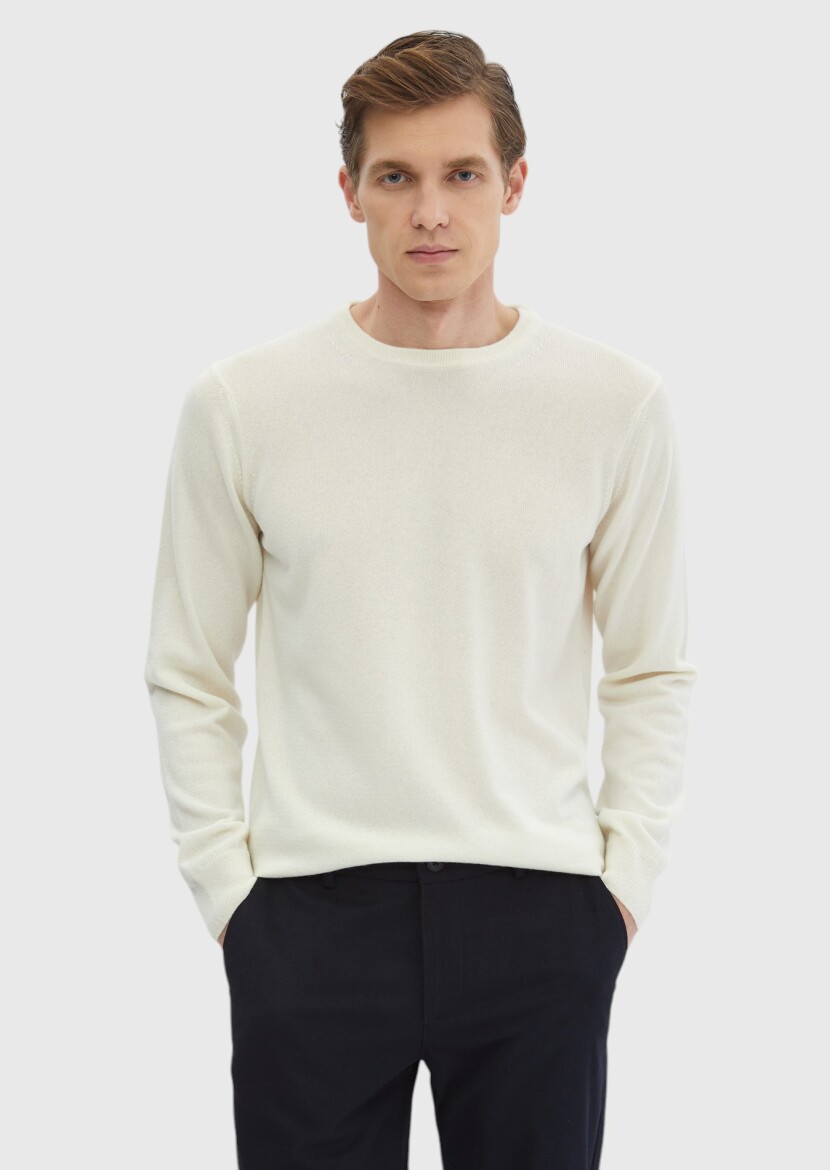 Ecru Knitwear Sweatshirt 