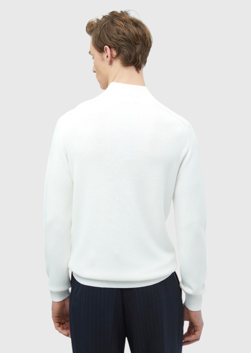 Ecru Knitwear Sweatshirt - 6