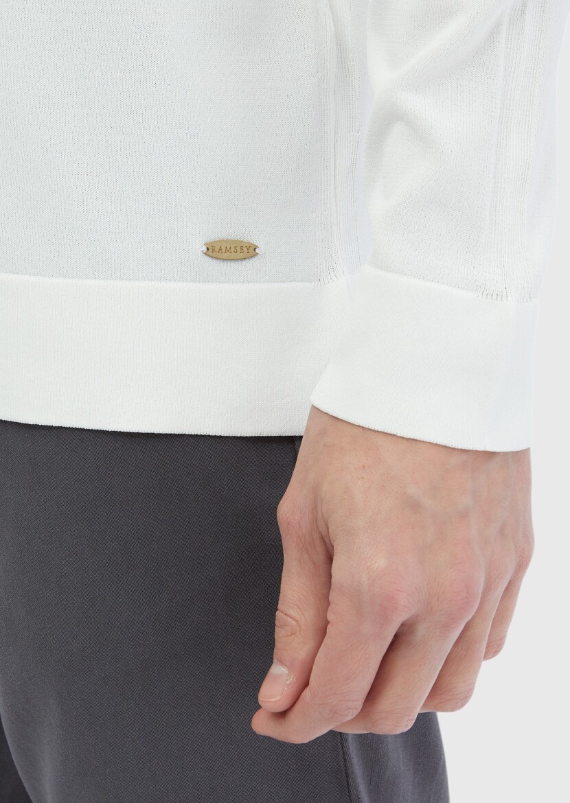 Ecru Knitwear Sweatshirt - 4