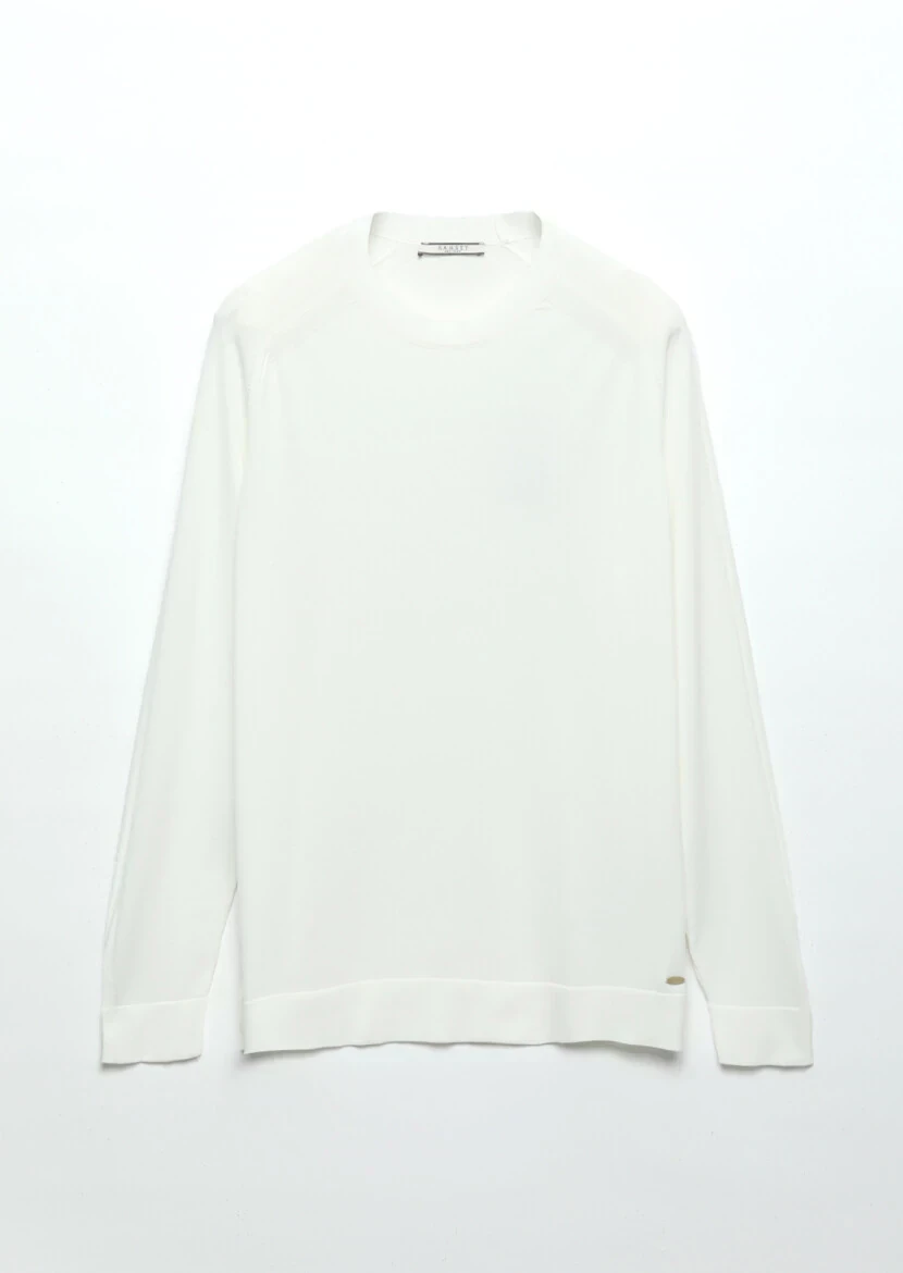 Ecru Knitwear Sweatshirt - 1