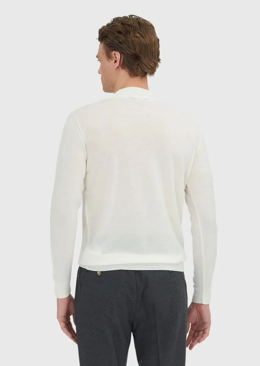 Ecru Knitwear Sweatshirt - 4