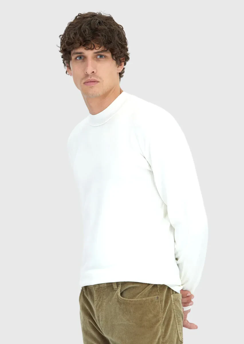 Ecru Knitwear Sweatshirt - 1