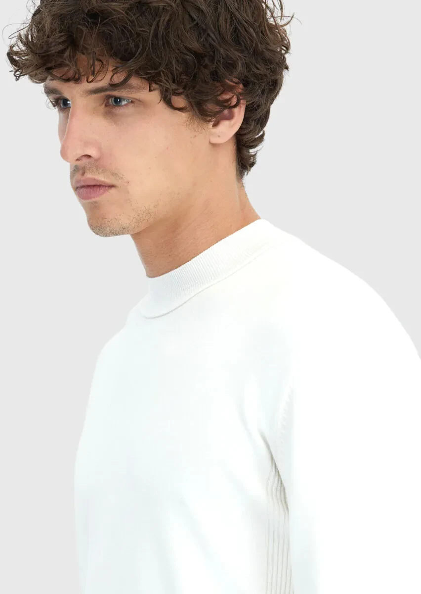 Ecru Knitwear Sweatshirt - 4