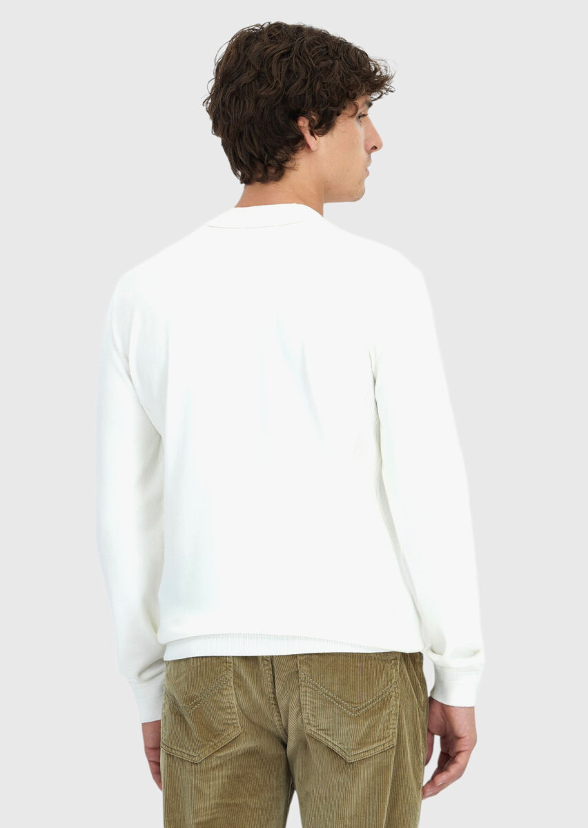 Ecru Knitwear Sweatshirt - 6