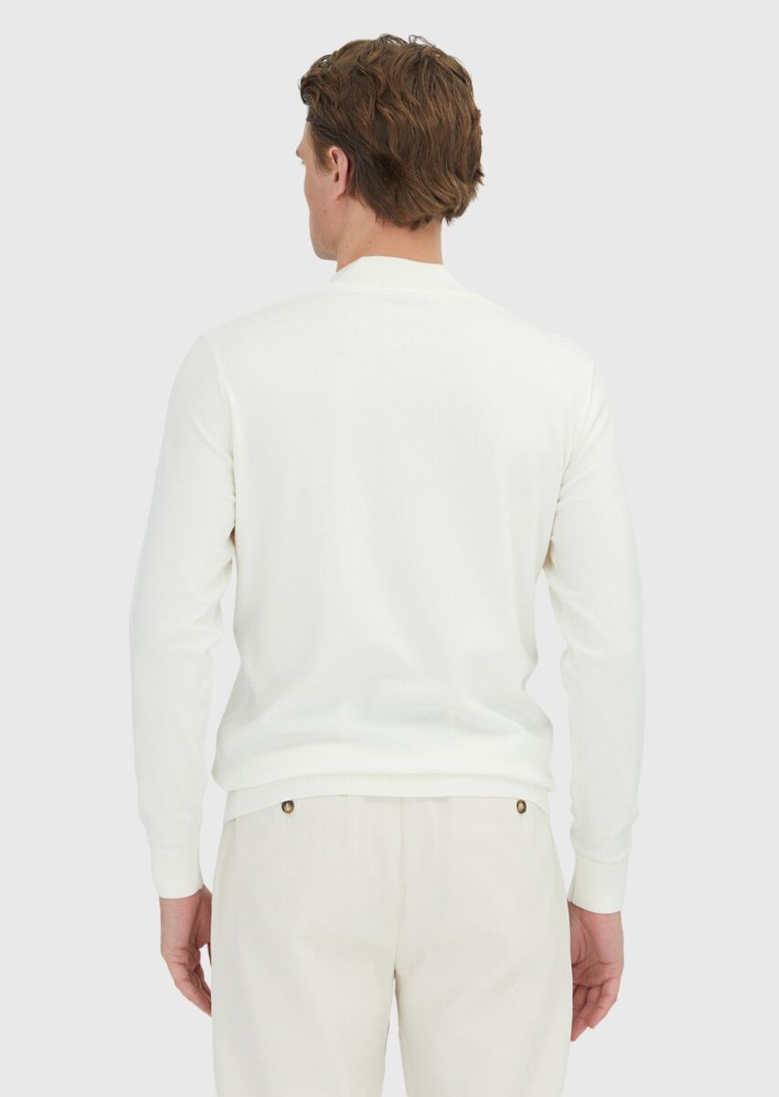 Ecru Knitwear Sweatshirt - 5