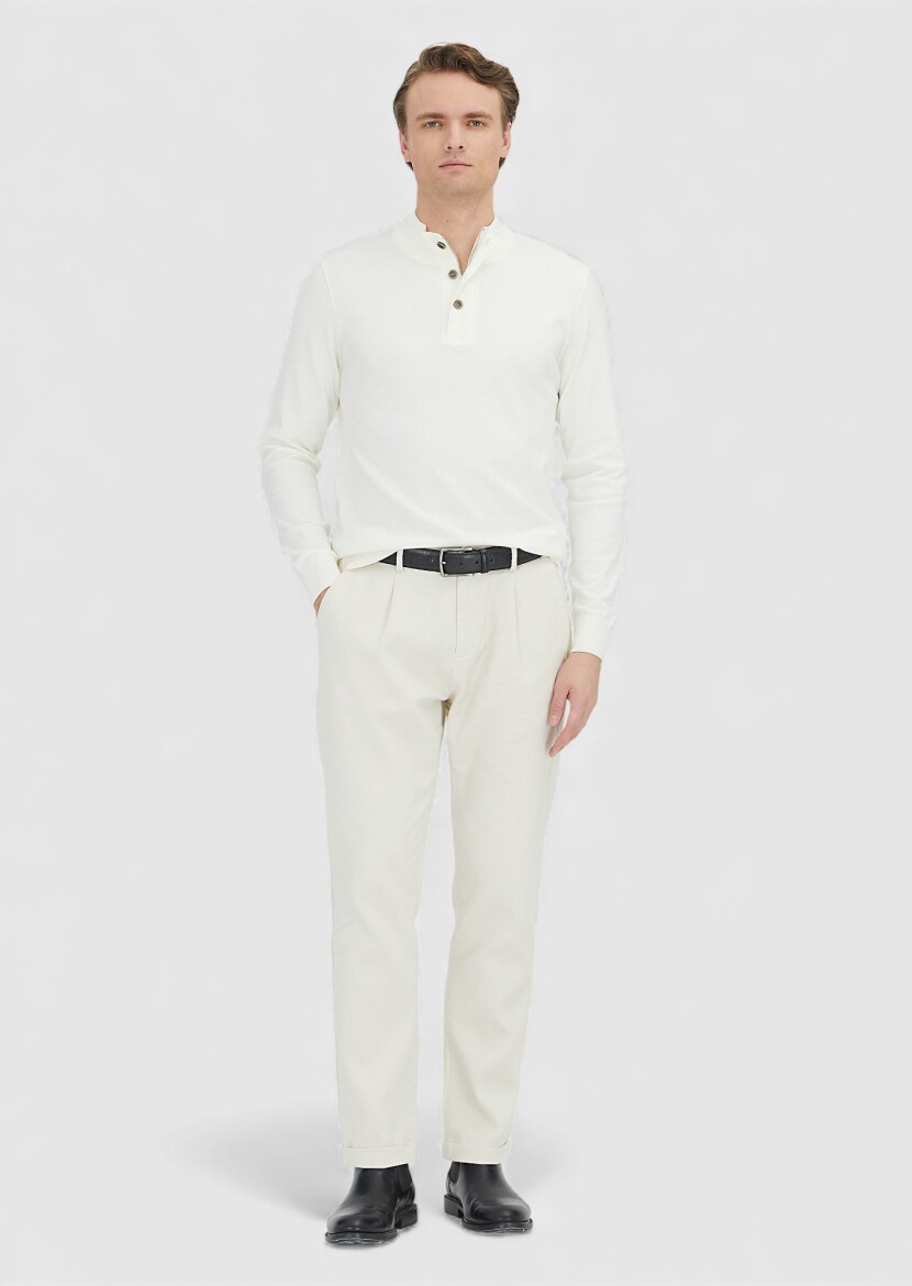 Ecru Knitwear Sweatshirt - RAMSEY