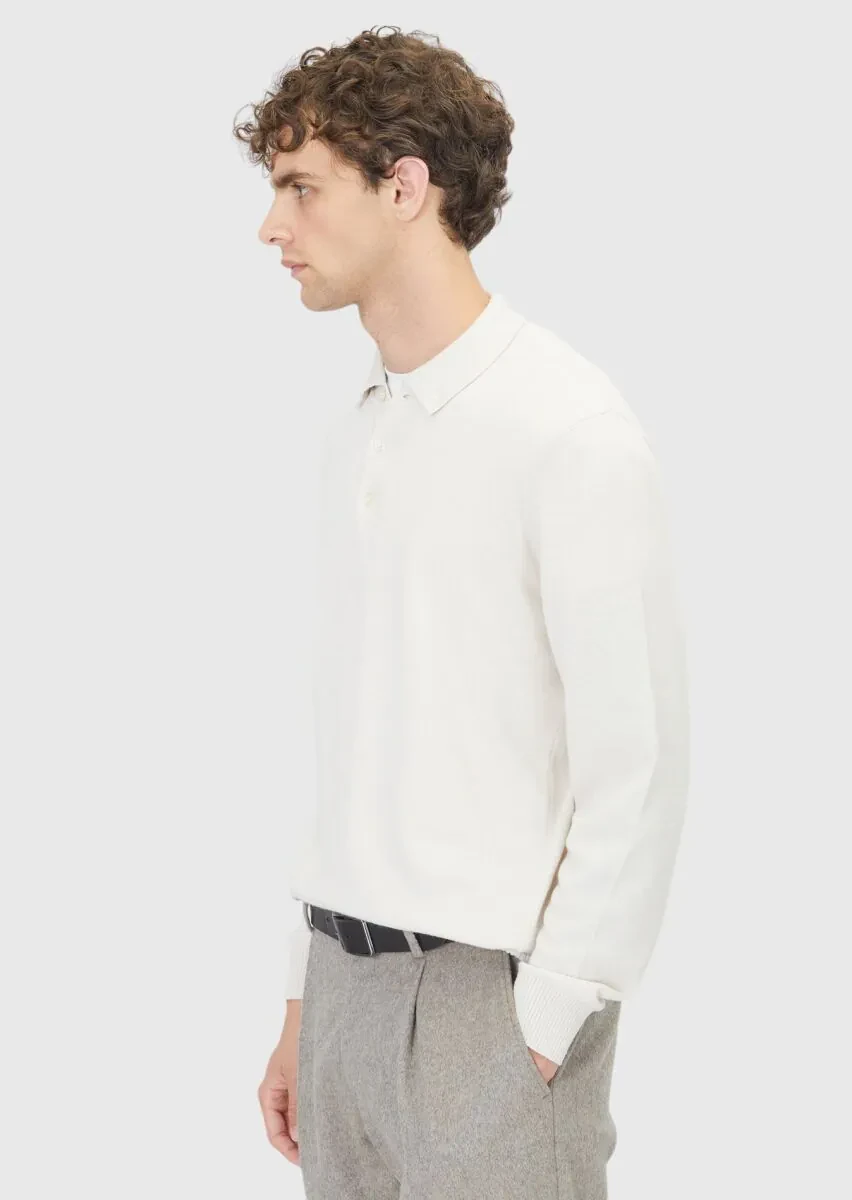 Ecru Knitwear Sweatshirt - 3
