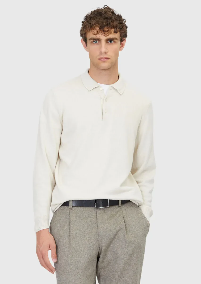 Ecru Knitwear Sweatshirt - 1