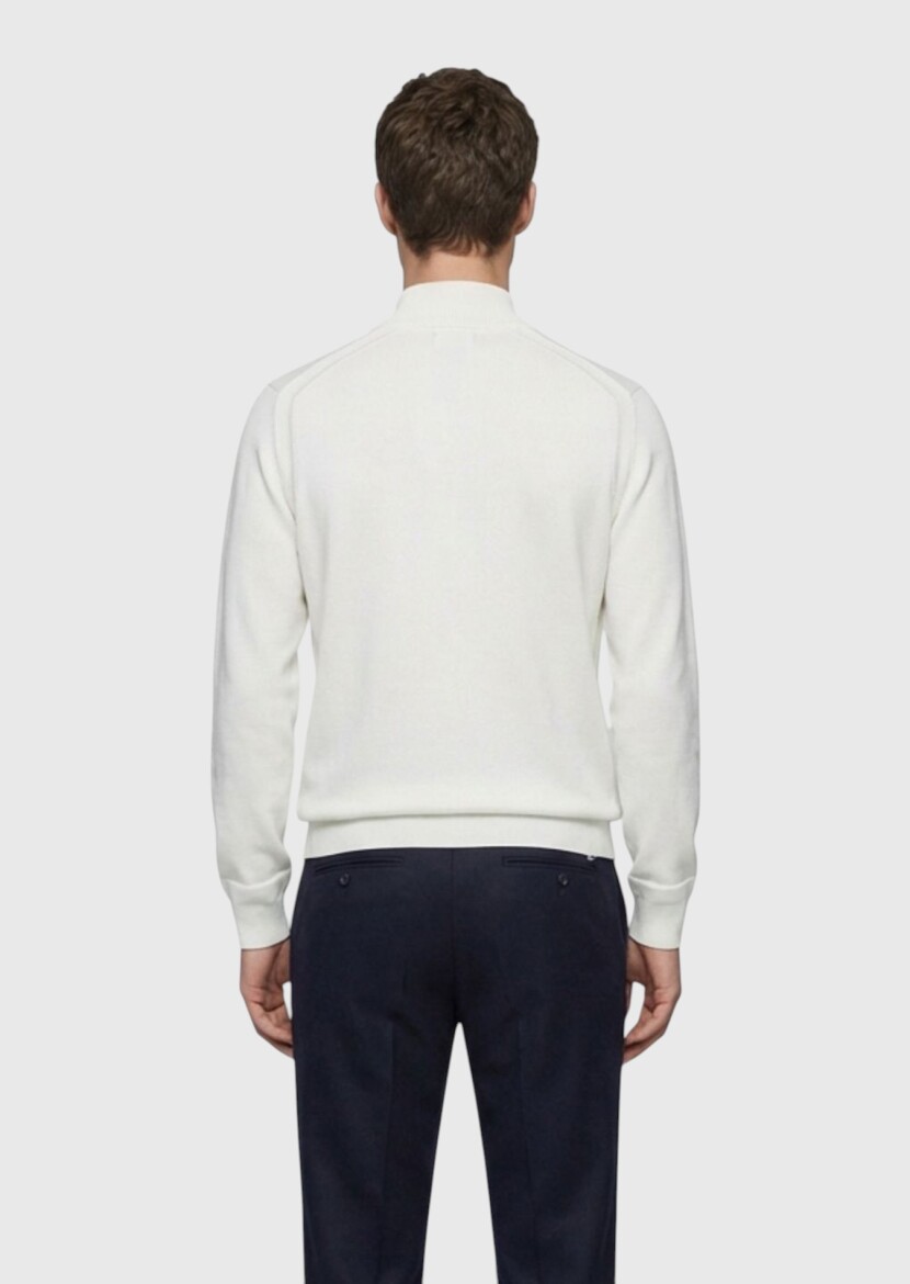 Ecru Knitwear Sweatshirt - 4