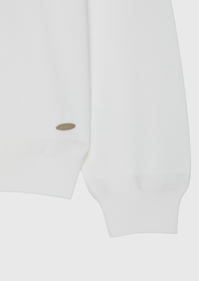 Ecru Knitwear Sweatshirt - 7