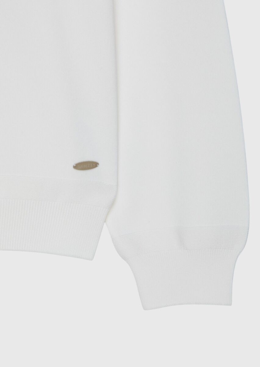 Ecru Knitwear Sweatshirt - 7