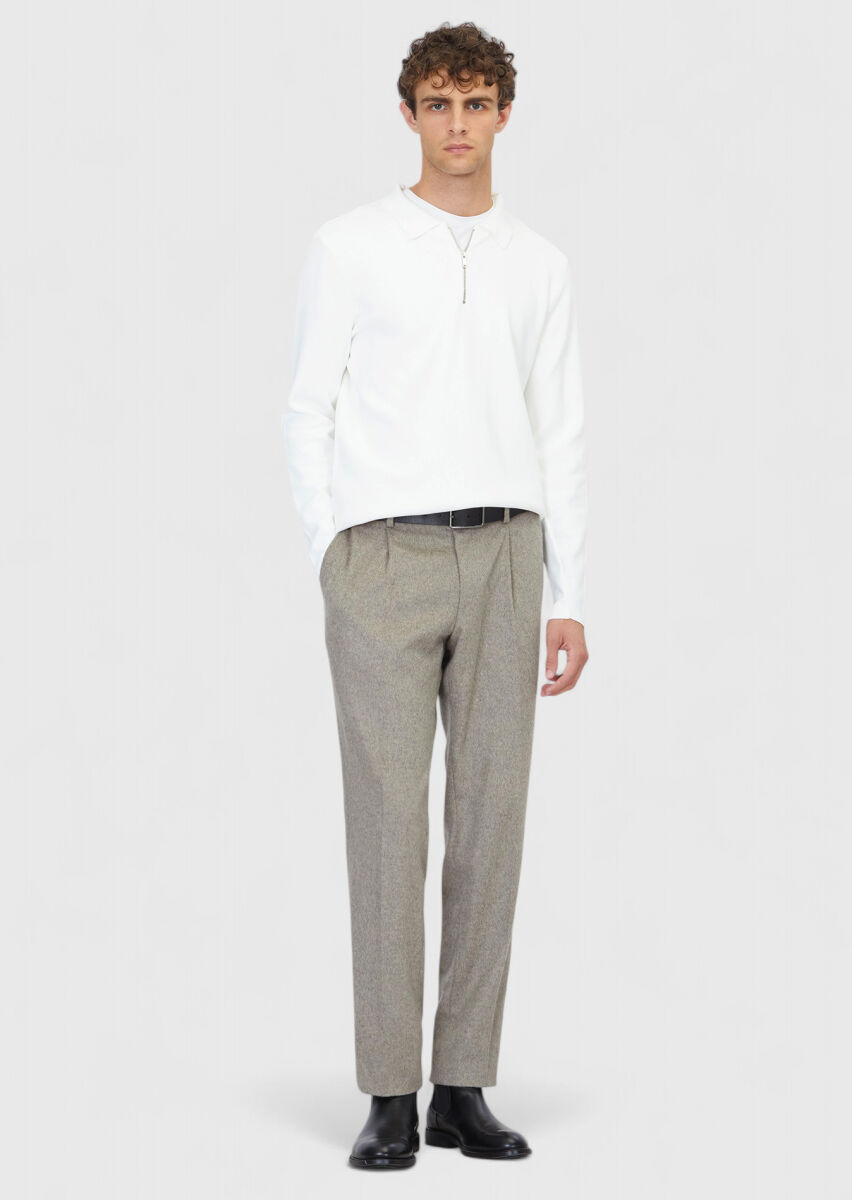 Ecru Knitwear Sweatshirt - 2