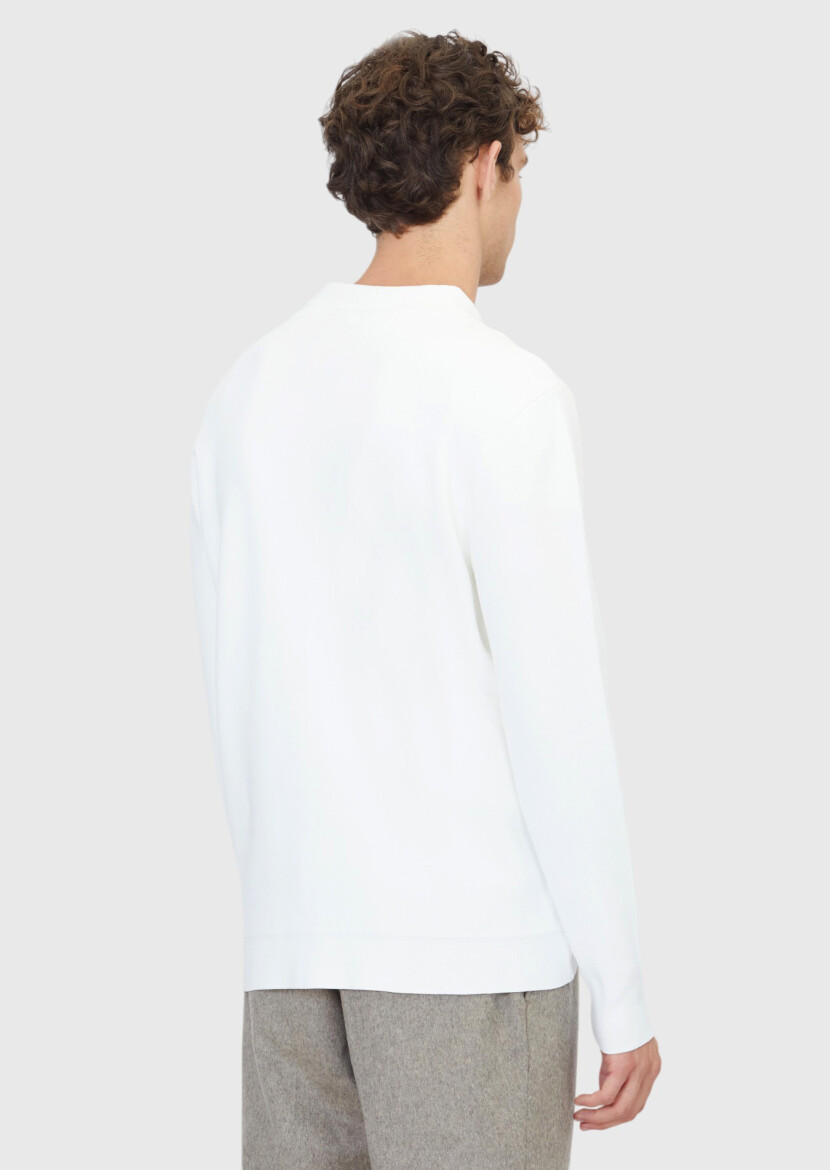 Ecru Knitwear Sweatshirt - 5