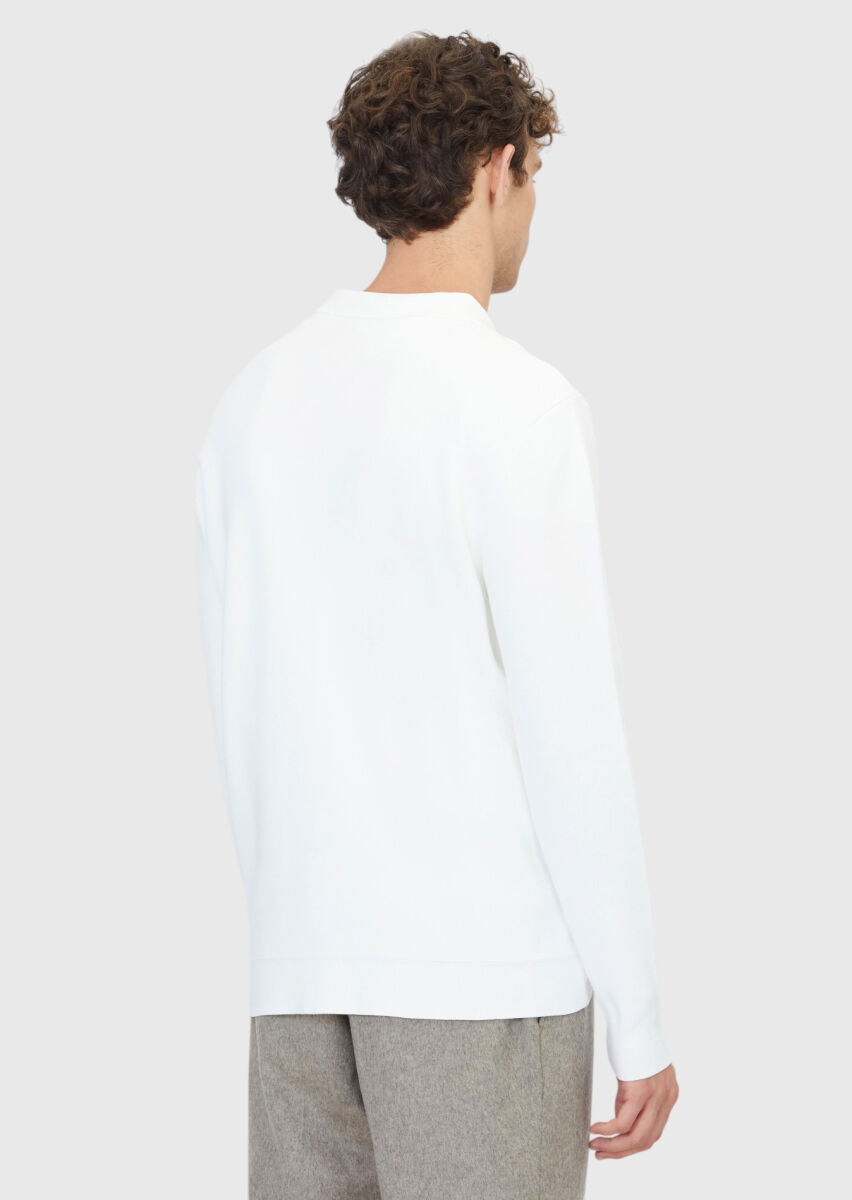 Ecru Knitwear Sweatshirt - 5