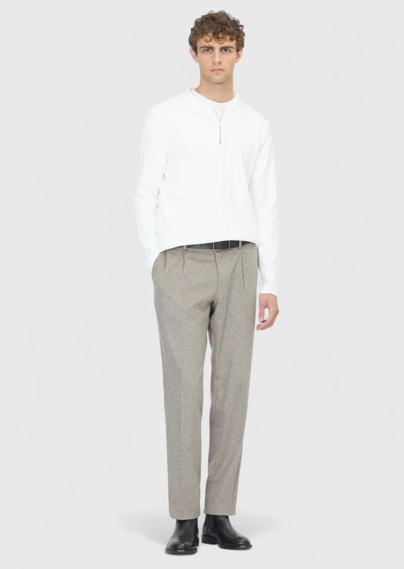 Ecru Knitwear Sweatshirt 