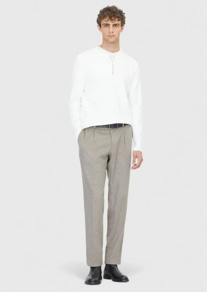 Ecru Knitwear Sweatshirt - 2