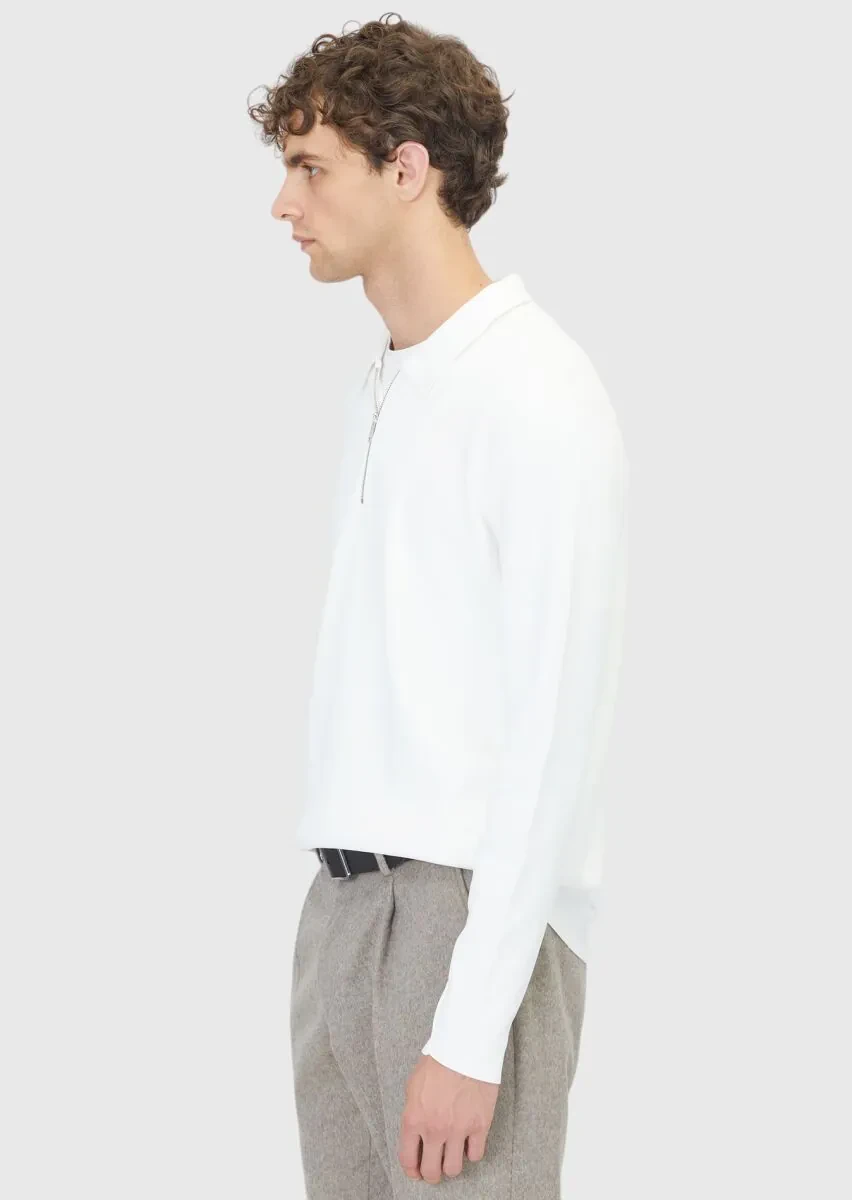 Ecru Knitwear Sweatshirt - 3