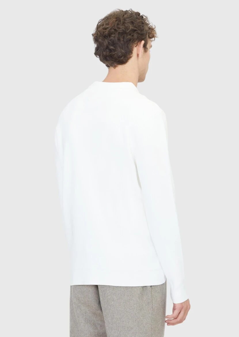 Ecru Knitwear Sweatshirt - 5