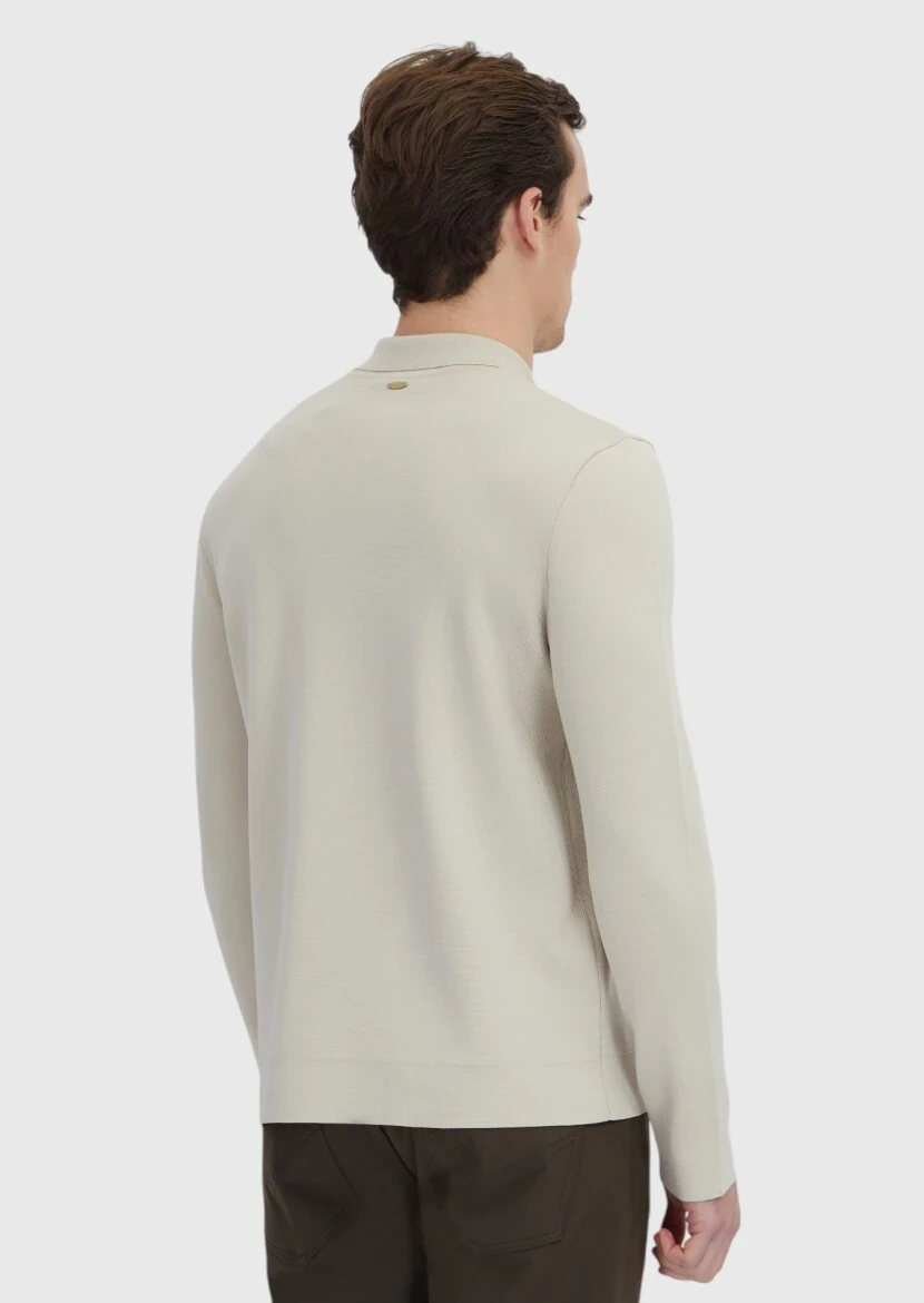 Ecru Knitwear Sweatshirt - 6