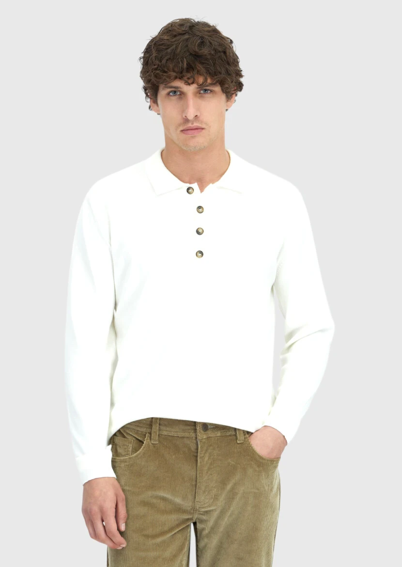 Ecru Knitwear Sweatshirt - RAMSEY