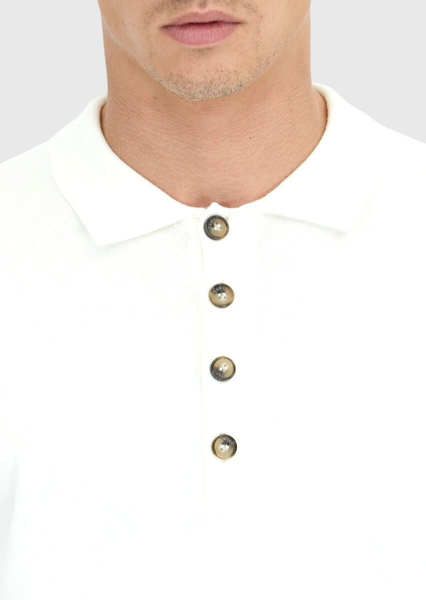 Ecru Knitwear Sweatshirt - 5