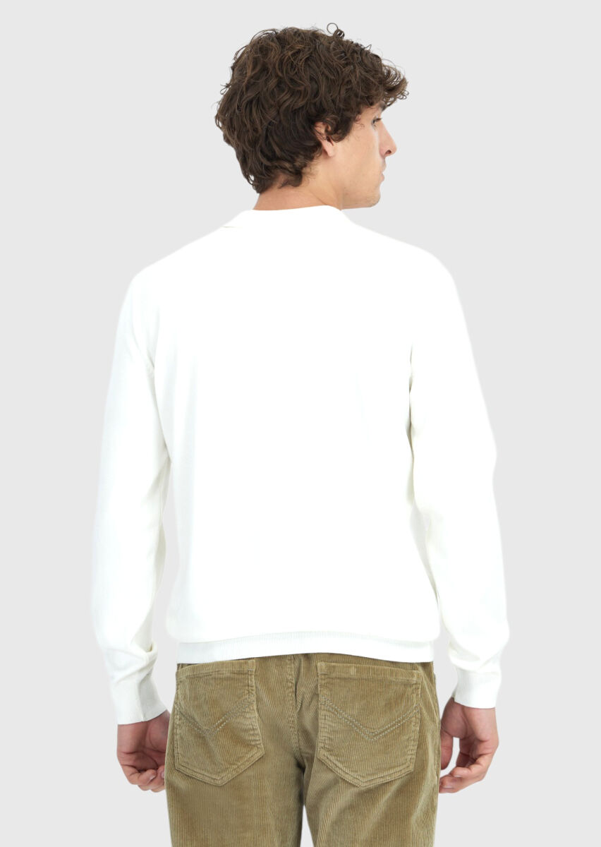 Ecru Knitwear Sweatshirt - 6