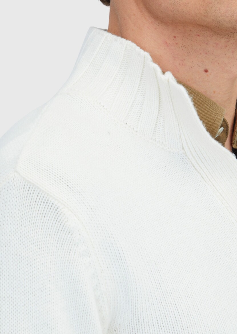 Ecru Knitwear Sweatshirt - 4