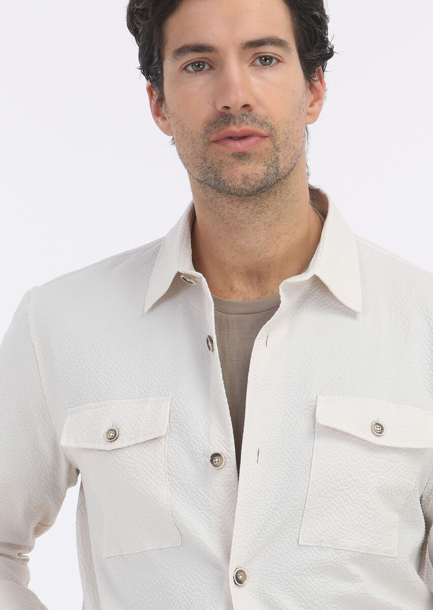 Ecru Overshirt - 4