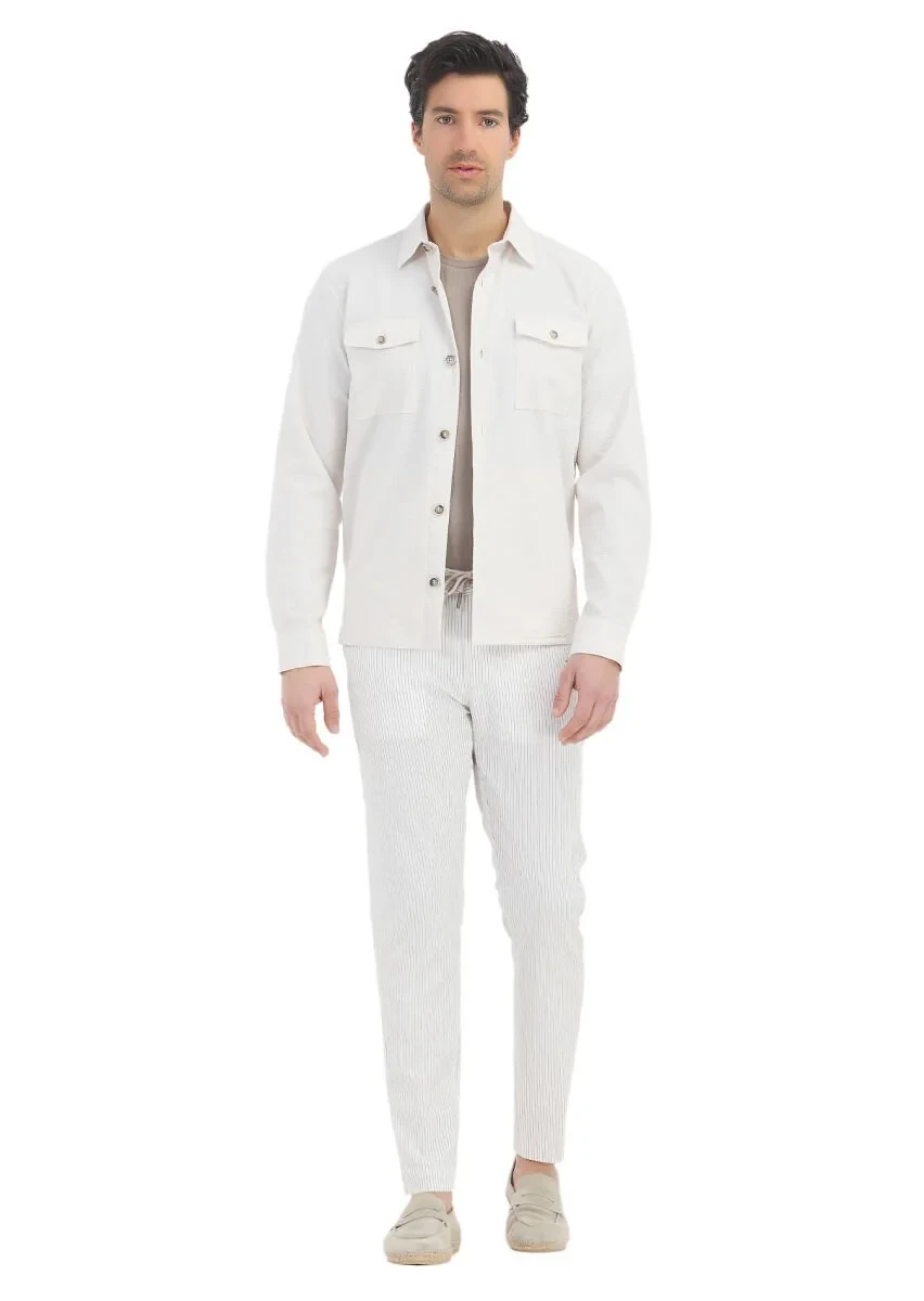 Ecru Overshirt - 1