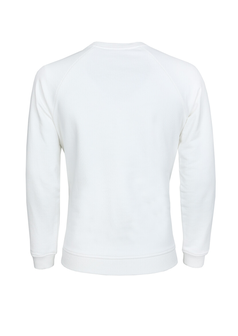 Ecru Patterned Sweatshirt - 7