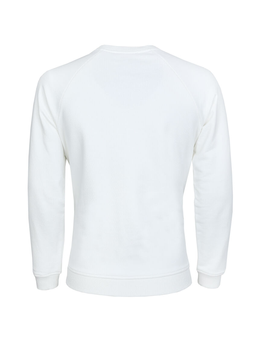 Ecru Patterned Sweatshirt - 7