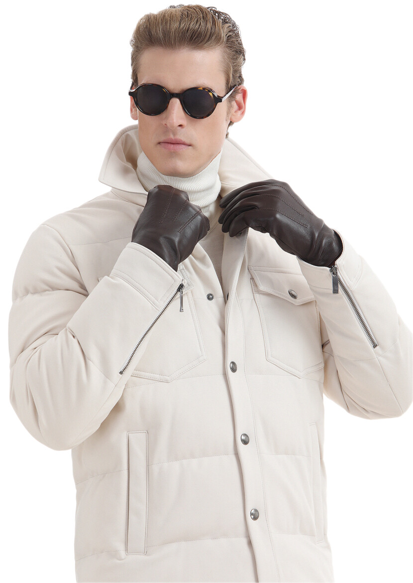 Ecru Regular Fit Lightweight Jacket - 6