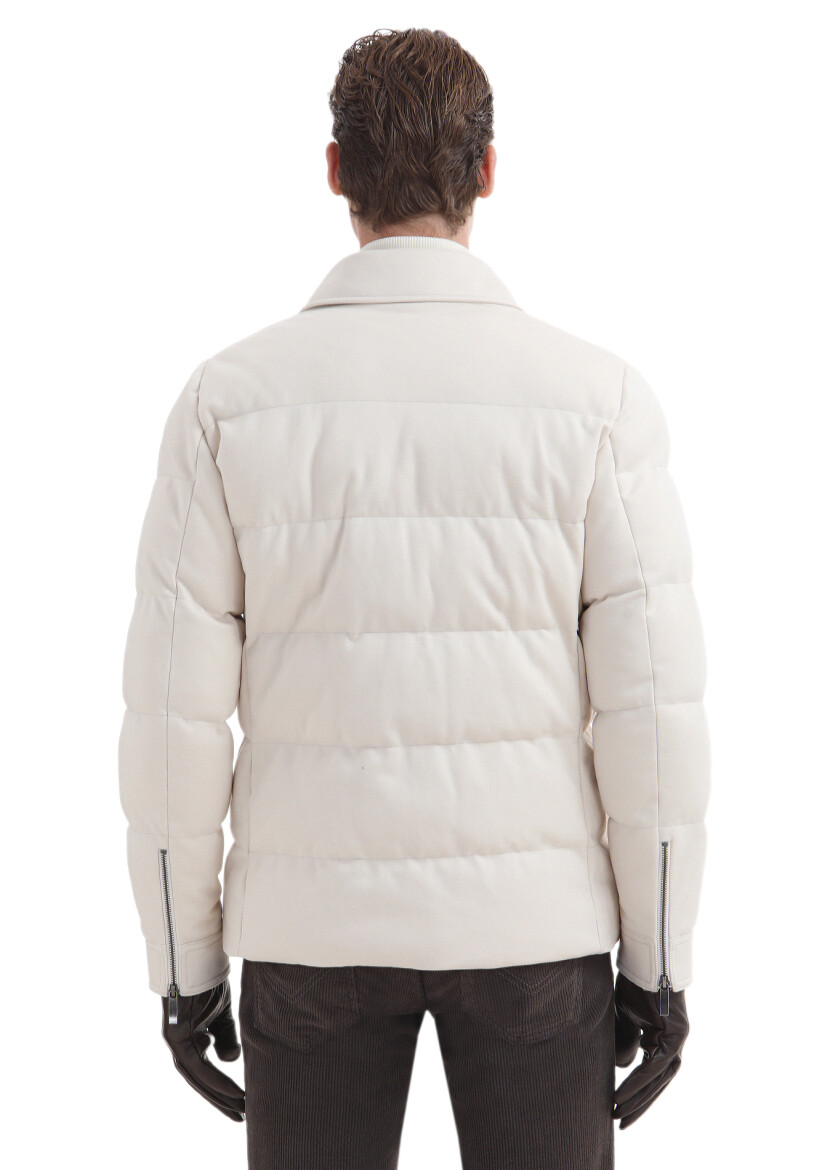 Ecru Regular Fit Lightweight Jacket - 10