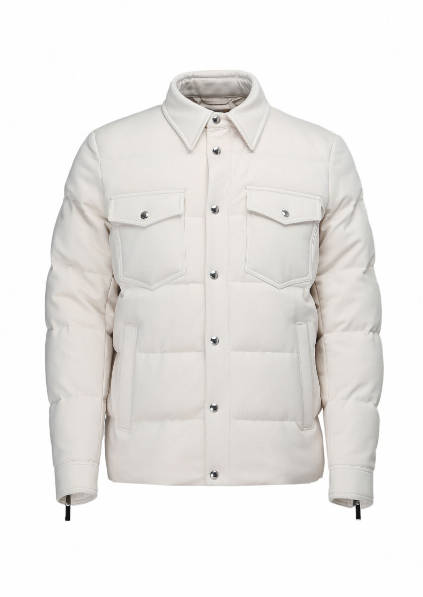 Ecru Regular Fit Lightweight Jacket - 11