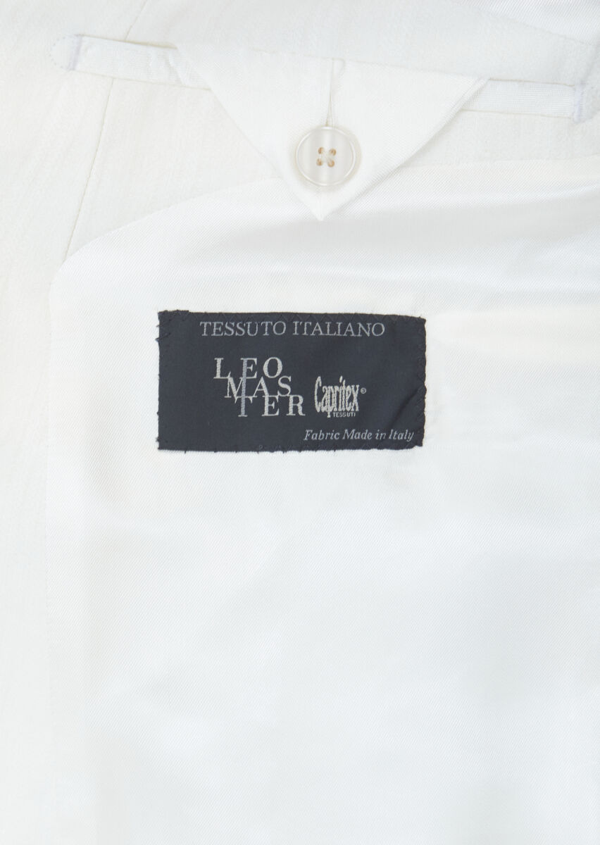 Ecru Relaxed Fit 100% Linen Jacket - 6