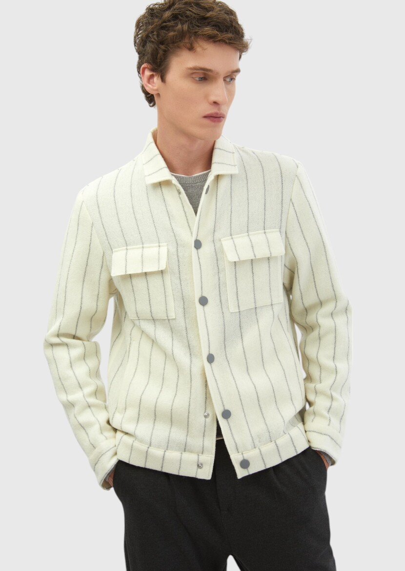 Ecru Shirt Jacket - 3