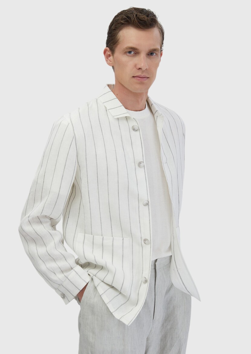 Ecru Shirt Jacket - RAMSEY