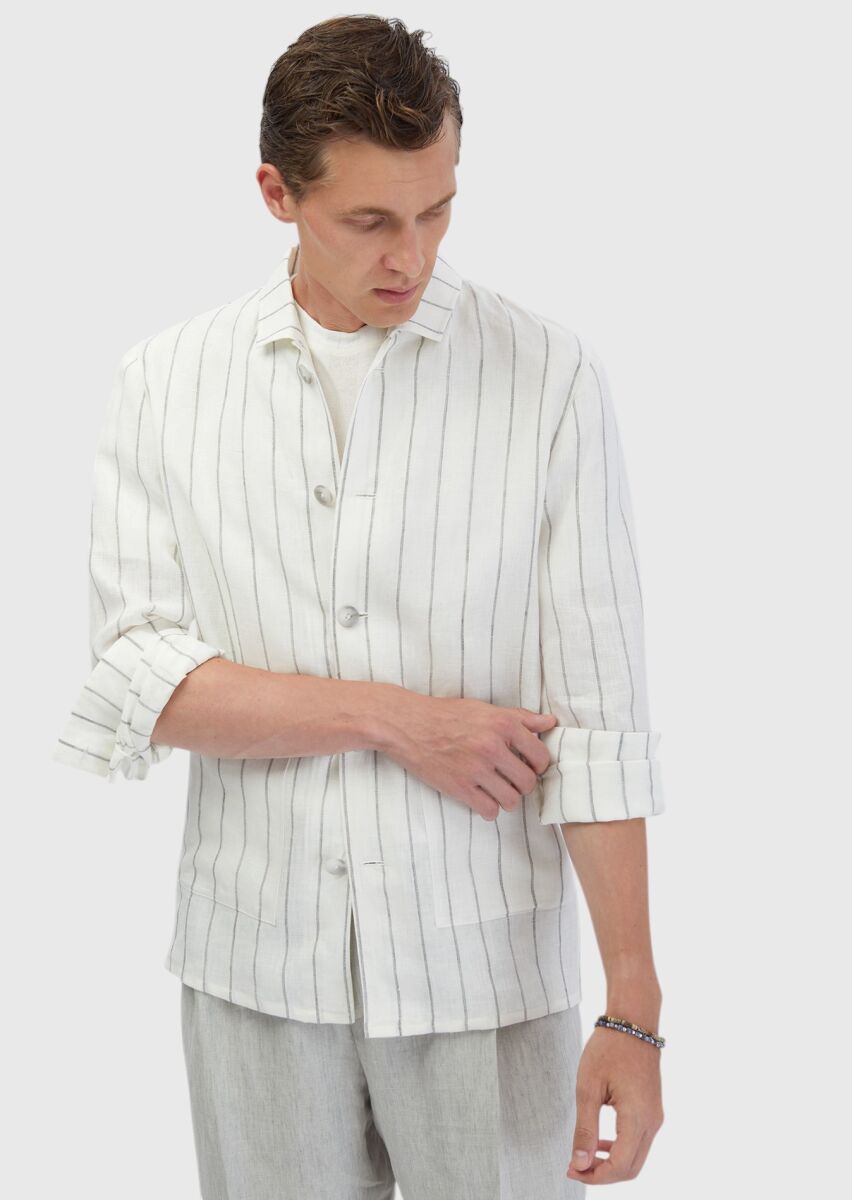 Ecru Shirt Jacket - 3