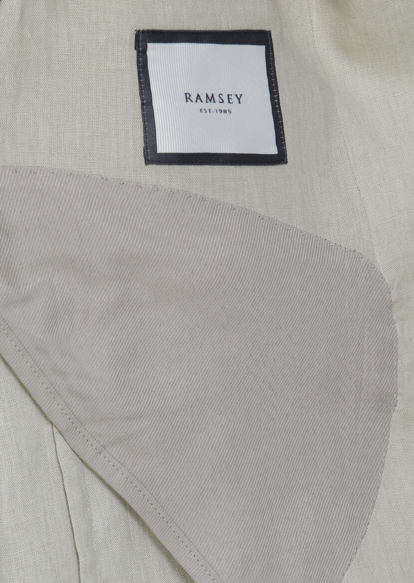 Ekru %100 Keten Ceket - 8