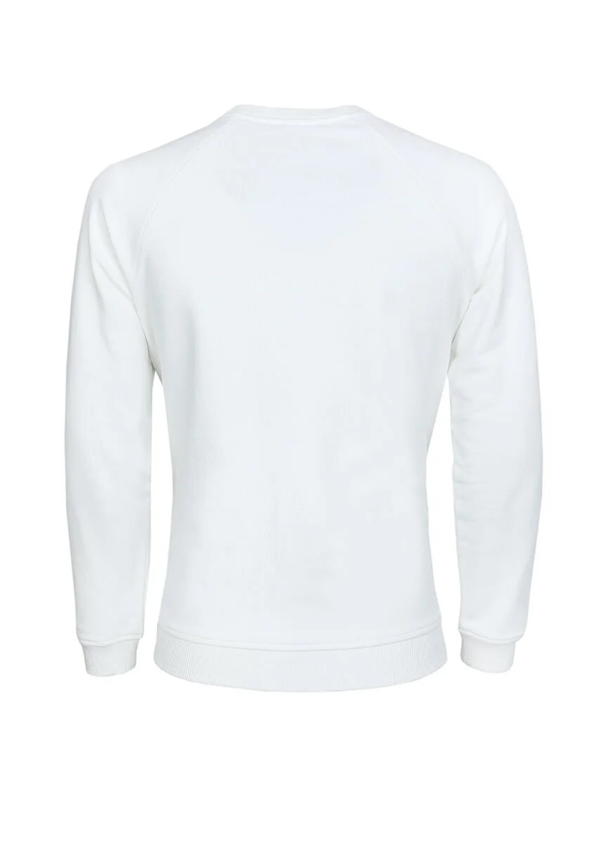 Ekru Desenli Sweatshırt - 7