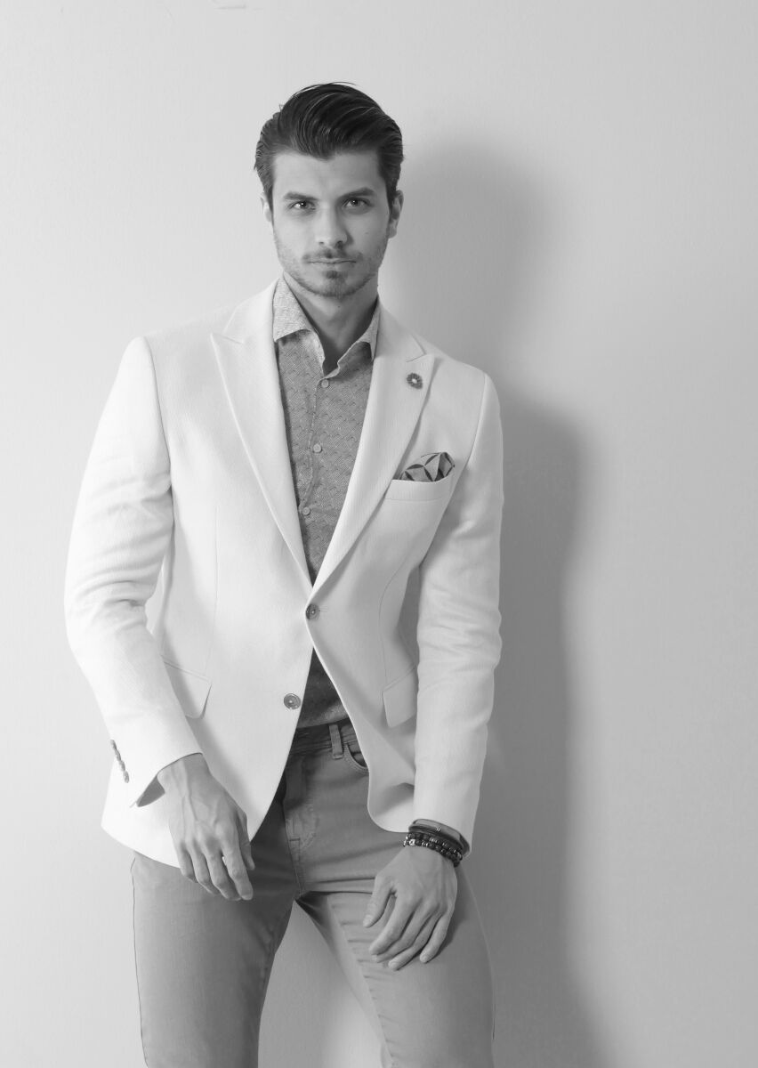Ekru Desenli Zeroweight-slim Fit Pamuk Karışımlı Ceket - 1
