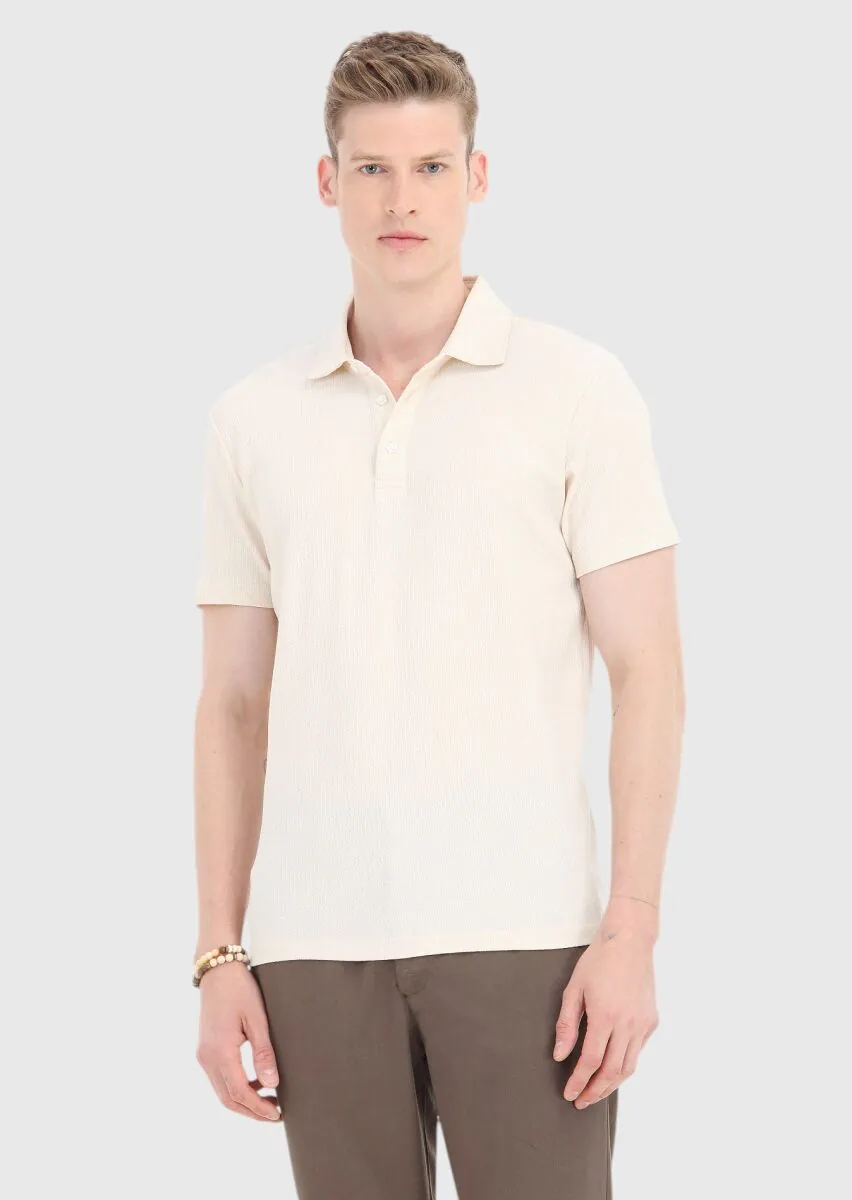 Ekru Polo Yaka T-Shirt - 2