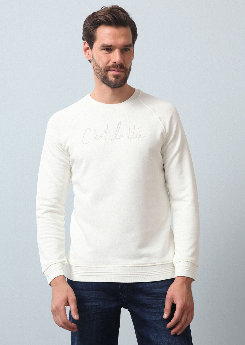 Ekru Sweatshırt - 3