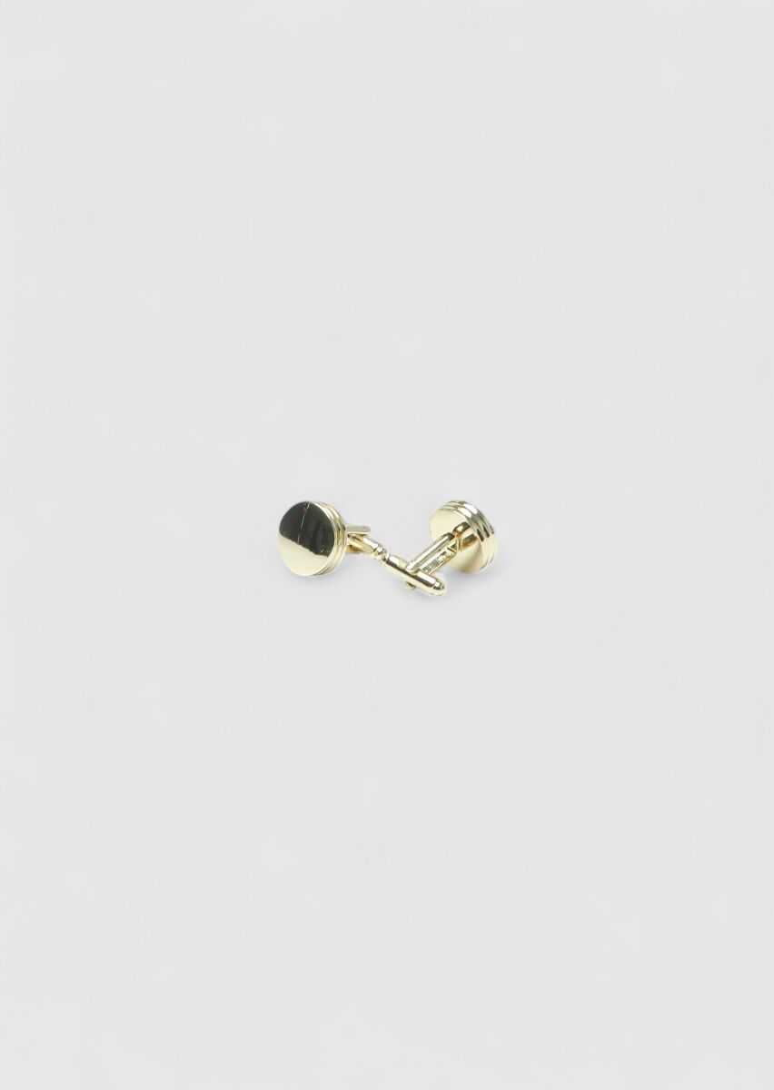 Gold Brass Cuff Link - 1