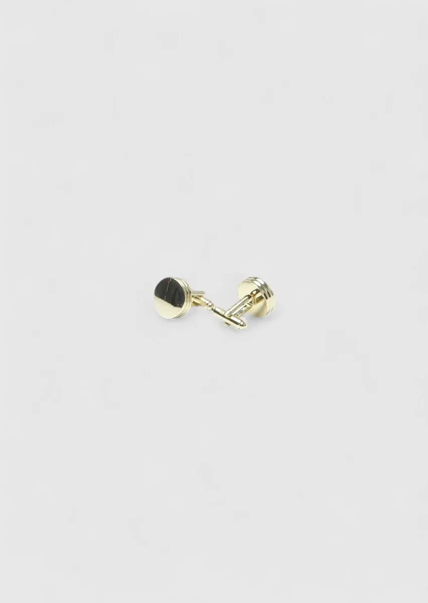 Gold Brass Cuff Link - 1